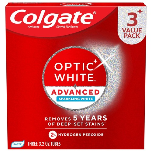 Colgate optic white advanced - white,